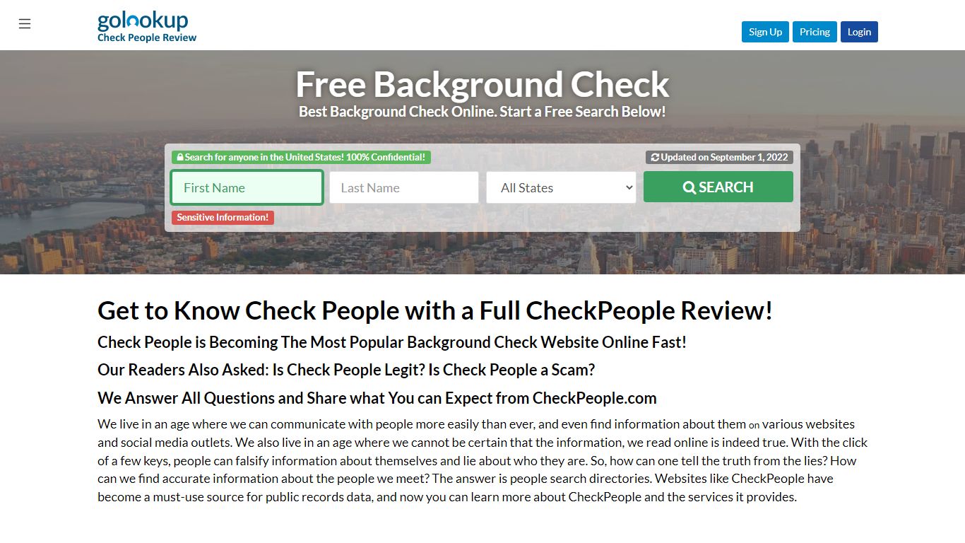 Check People, Check People Review, Check People Login